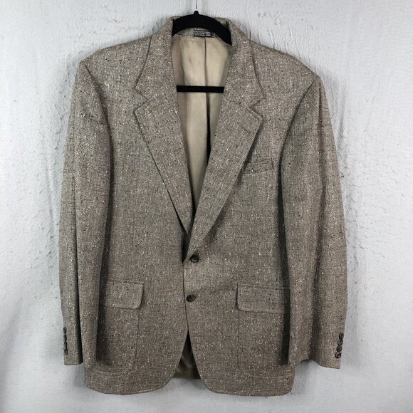 Christian Brooks Other - Vintage Christian Brooks Blazer Mens 42 Grey 100% Silk Sport Coat Jacket Career
